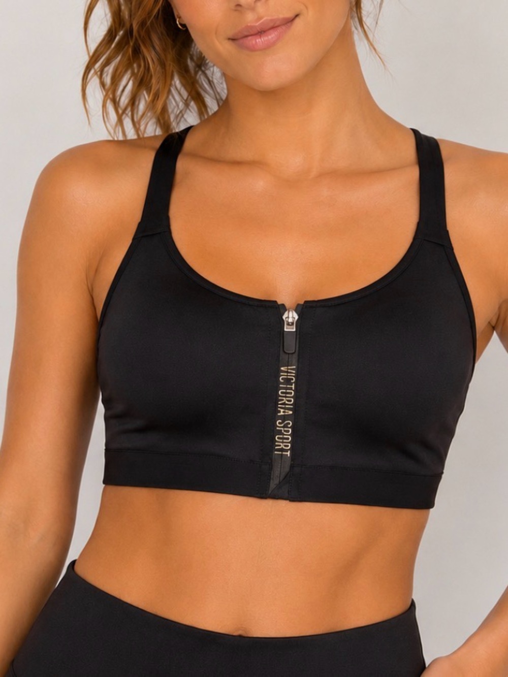 Victoria’s Secret SPORT Front-Zip Sports Bra Molded interior cups SZ 36C